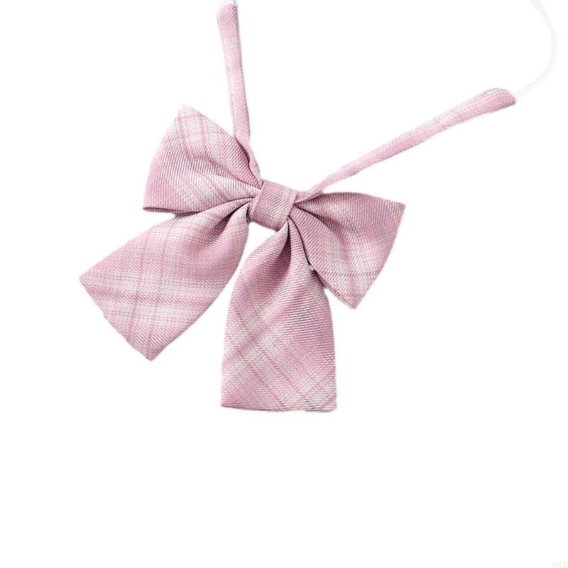 Bow Tie Pre Tied - Vrouwen voorgebonden stropdas roze geruite stropdas