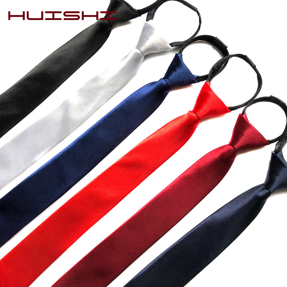 Skinny Tie Men - HUISHI Voorgebonden Rits Stropdas Hals Heren