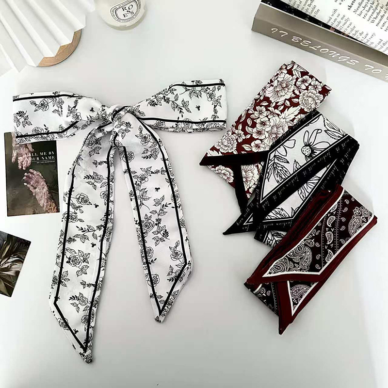Ascot Neck Scarf - Luxe dames sjaal van zijde, lang,