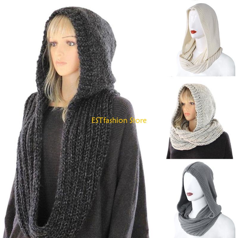 Infinity Scarf Knit - Y5GC Dames Winter Gebreide Kap voor