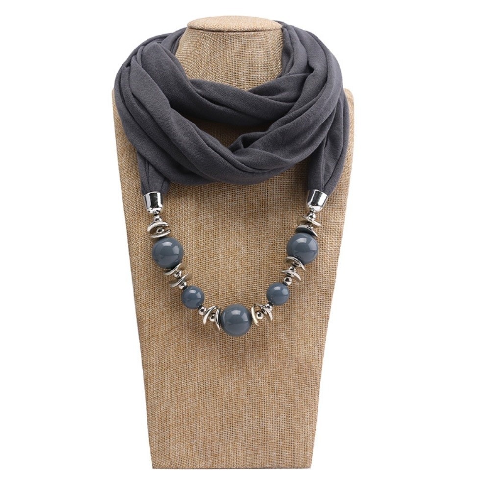 Infinity Scarf Knit - Mode Chiffon Sjaal Ketting Effen Kleur