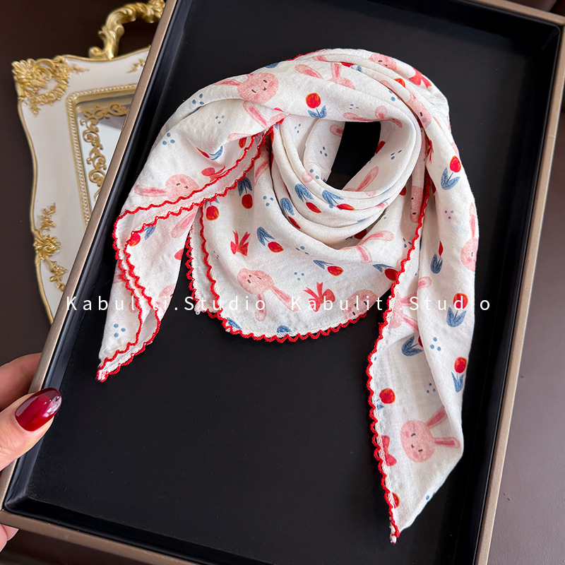 Katoenen linnen vierkante sjaa - Ascot Neck Scarf recensie en prijs
