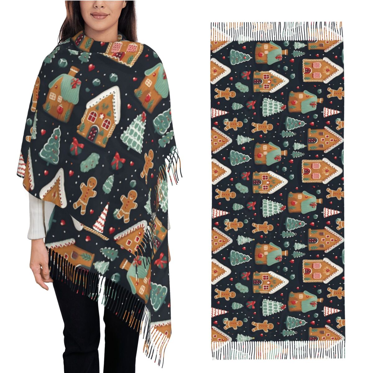 Christmas Delight-Grillige Pep - Pashmina Wrap Large recensie en prijs