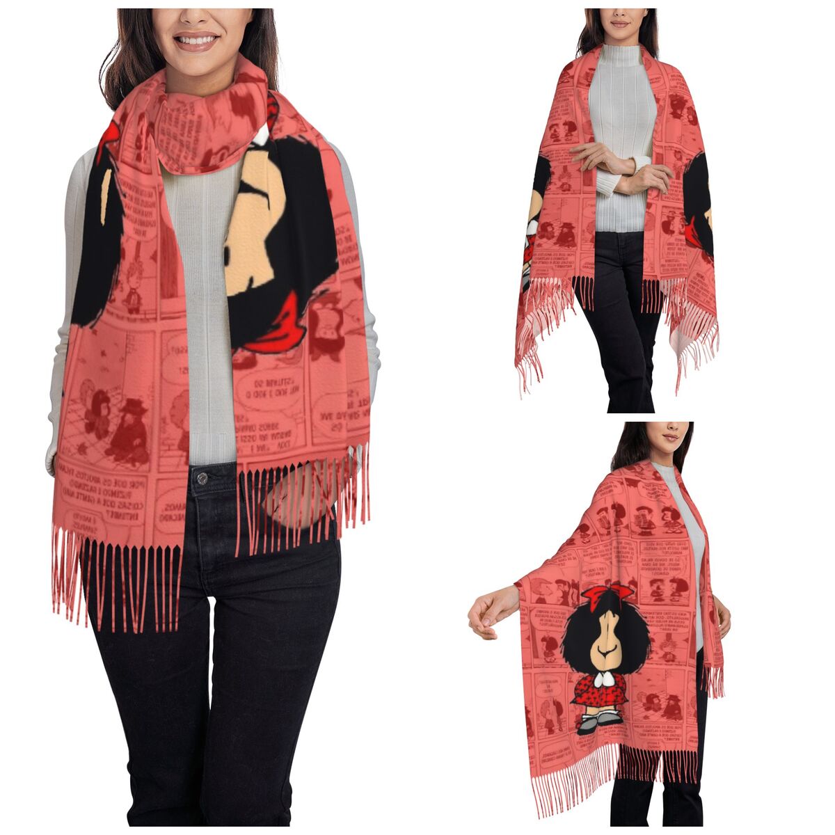 Dames Kwastje Sjaal Maaldas Ca - Pashmina Wrap Large recensie en prijs