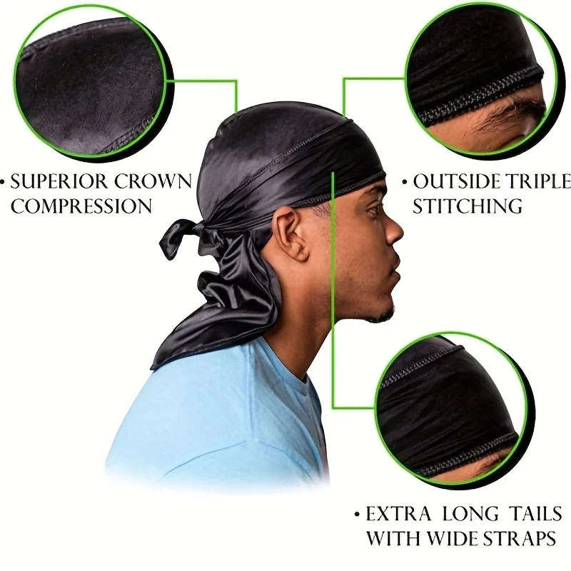 Zijden Durag Bonnet Bandana vo - Bandana Doo Rag recensie en prijs