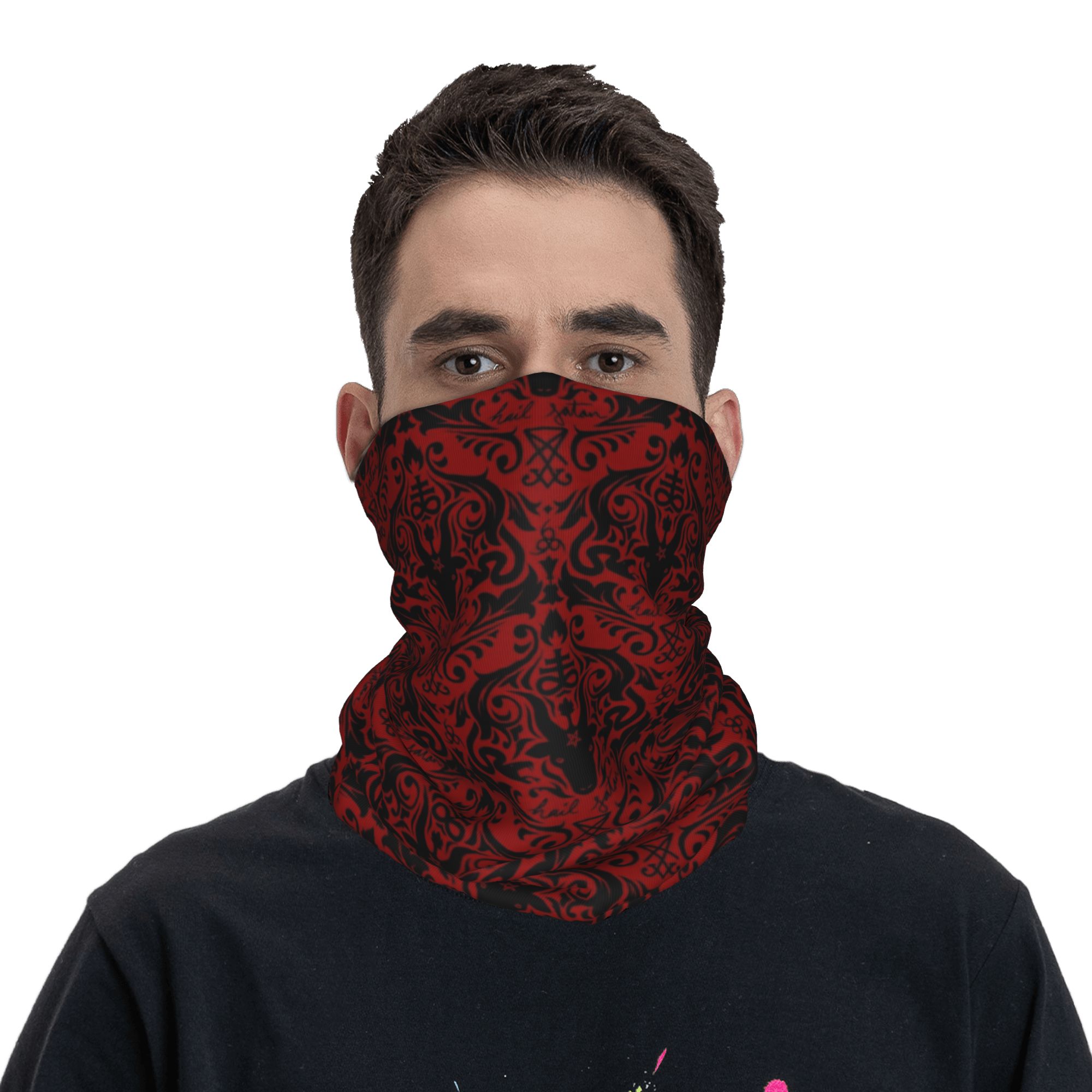Baphomet Damast Hagel Satan Zw - Neck Warmer Tube recensie en prijs