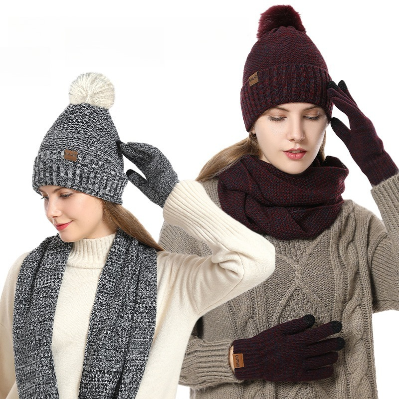 Dames Winter 3-delige Fleece G - Infinity Scarf Knit recensie en prijs