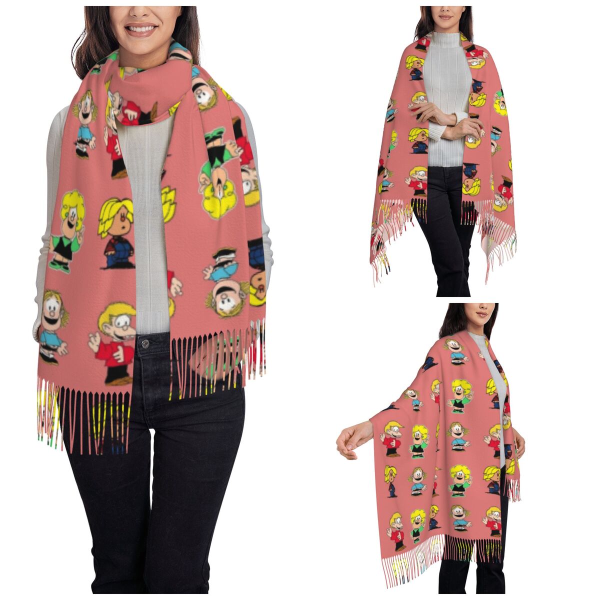Dames kwastjes sjaal Maufaldas - Pashmina Wrap Large recensie en prijs