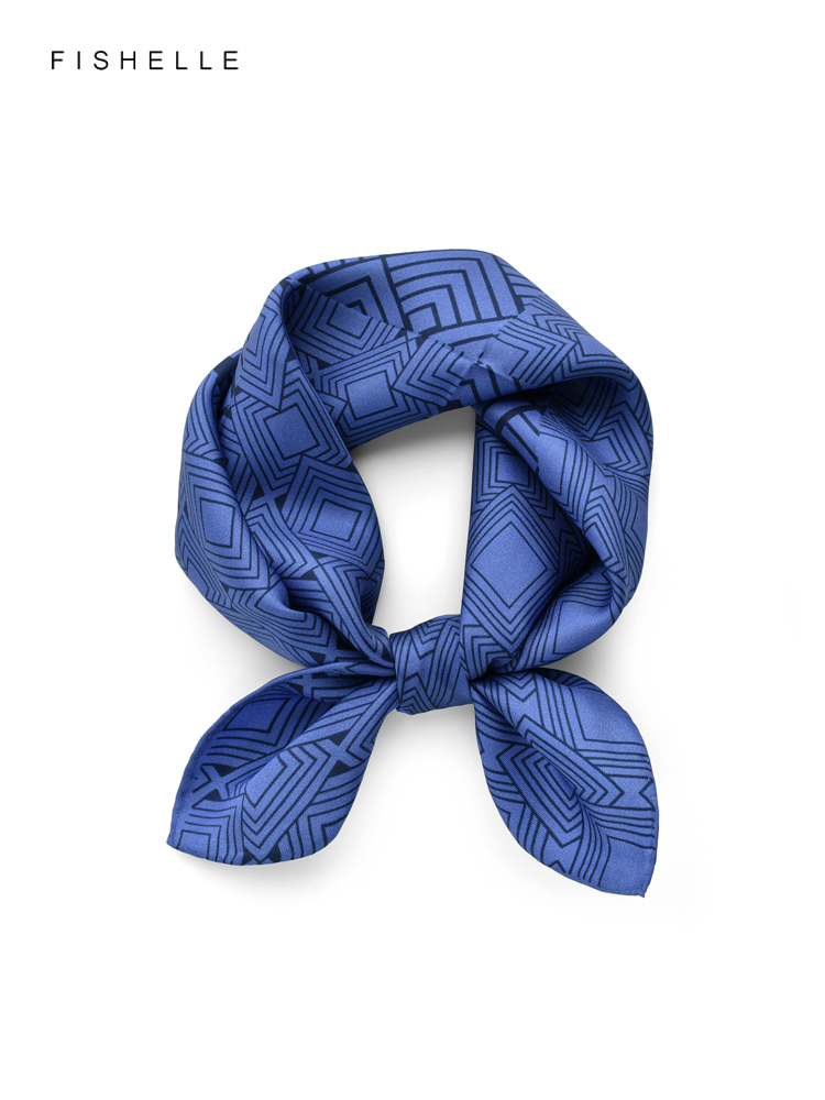 Geometrische Gedrukt Real Zijd - Ascot Neck Scarf recensie en prijs