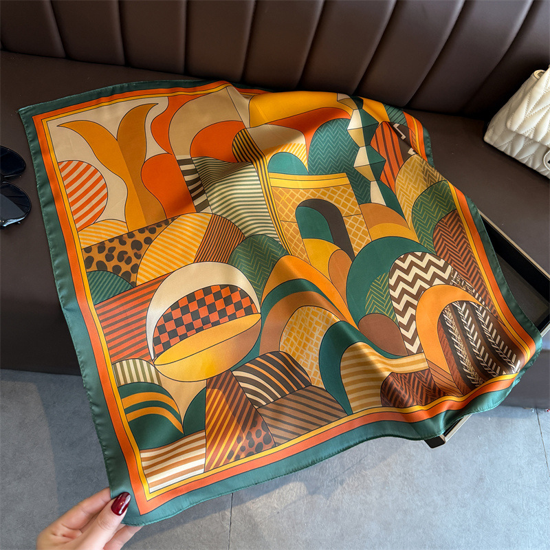2026 Nieuwe Geometrie Print Zi - Ascot Neck Scarf recensie en prijs