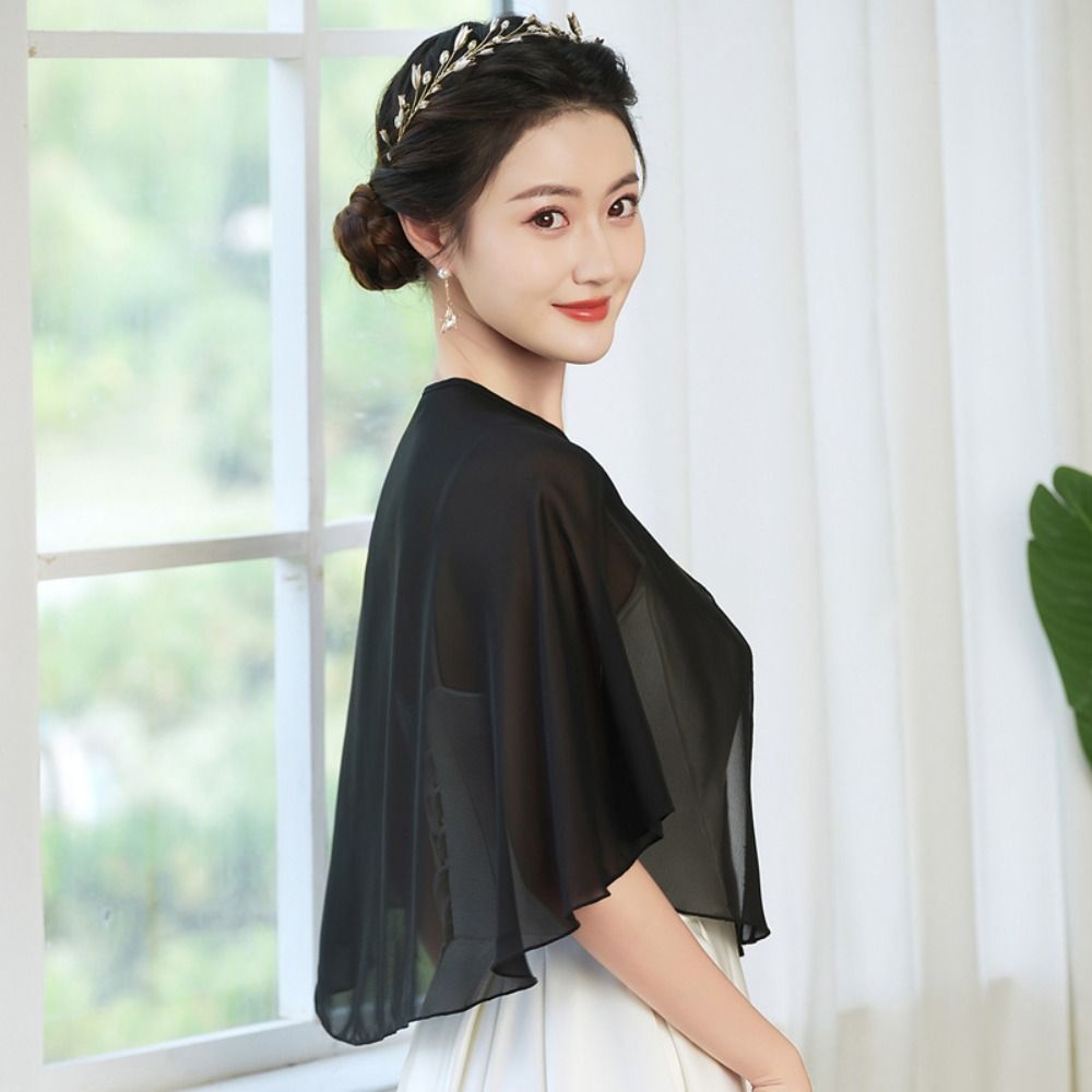 Vintage doorschijnende chiffon - Stole Wedding Shawl recensie en prijs